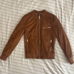 Suede Bomber Jacket